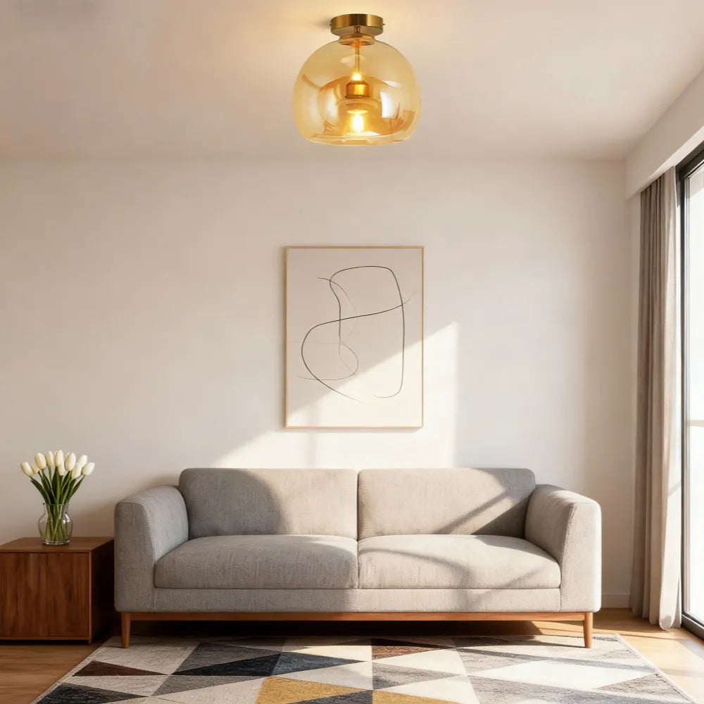 Moderní kulaté LED stropní/závěsné svítidlo – černá/zlatá pro chodbu - Flindria