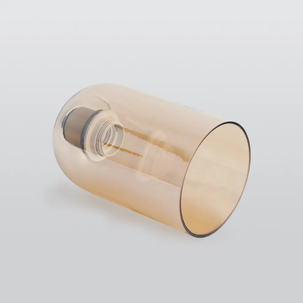 Nowoczesna lampa sufitowa półprzylegająca/lampa wisząca - Przezroczysty szklany cylinder - Flindria