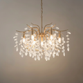 Royal Kristal Kroonluchter – Luxe Zwart/Gouden Afwerking voor Woon-/Eetkamer - Flindria
