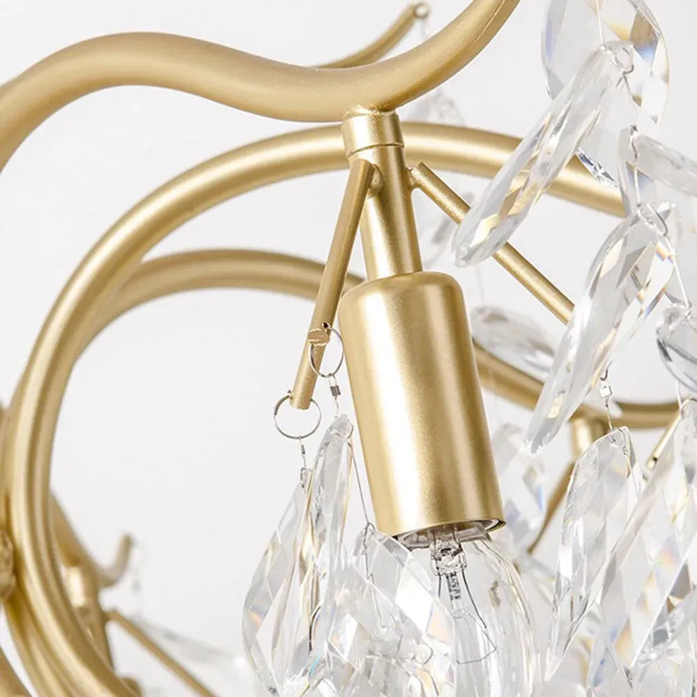Royal Kristal Kroonluchter – Luxe Zwart/Gouden Afwerking voor Woon-/Eetkamer - Flindria