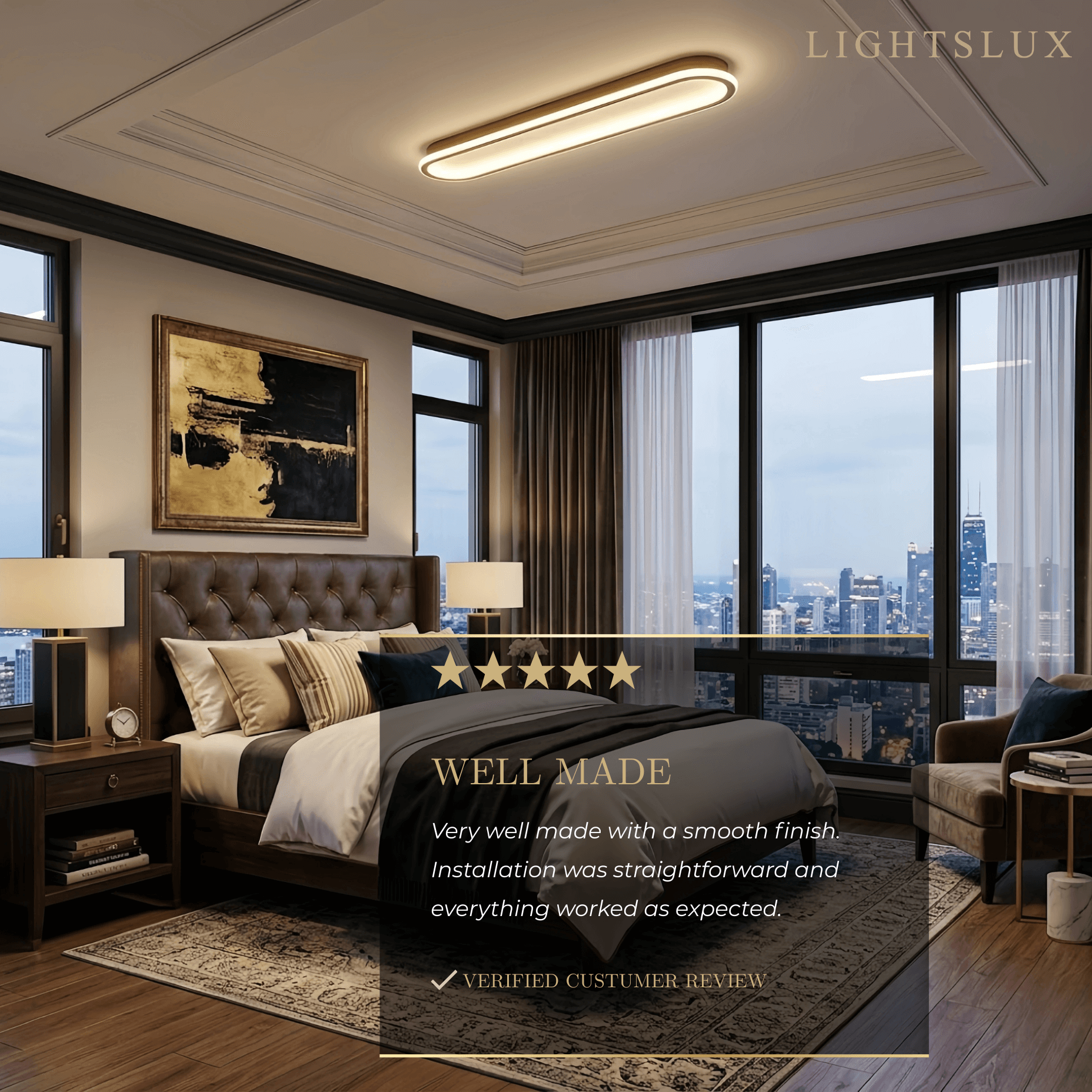 Minimalist Ceiling Light –  Bedroom - Flindria