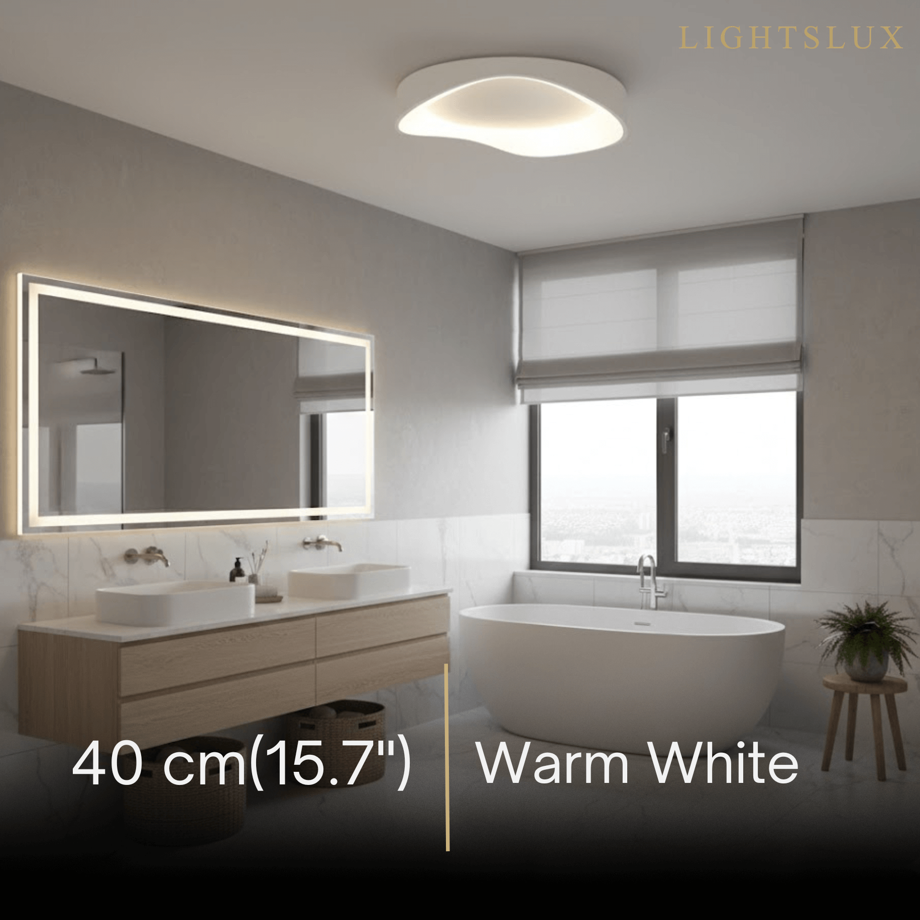 Modern White LED Flush Mount Ceiling Light – Metal /Acrylic for Living Room - Flindria