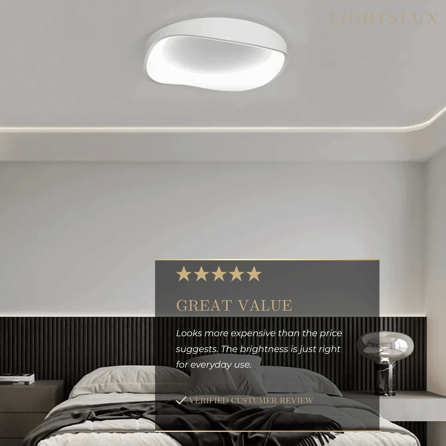 Modern White LED Flush Mount Ceiling Light – Metal /Acrylic for Living Room - Flindria