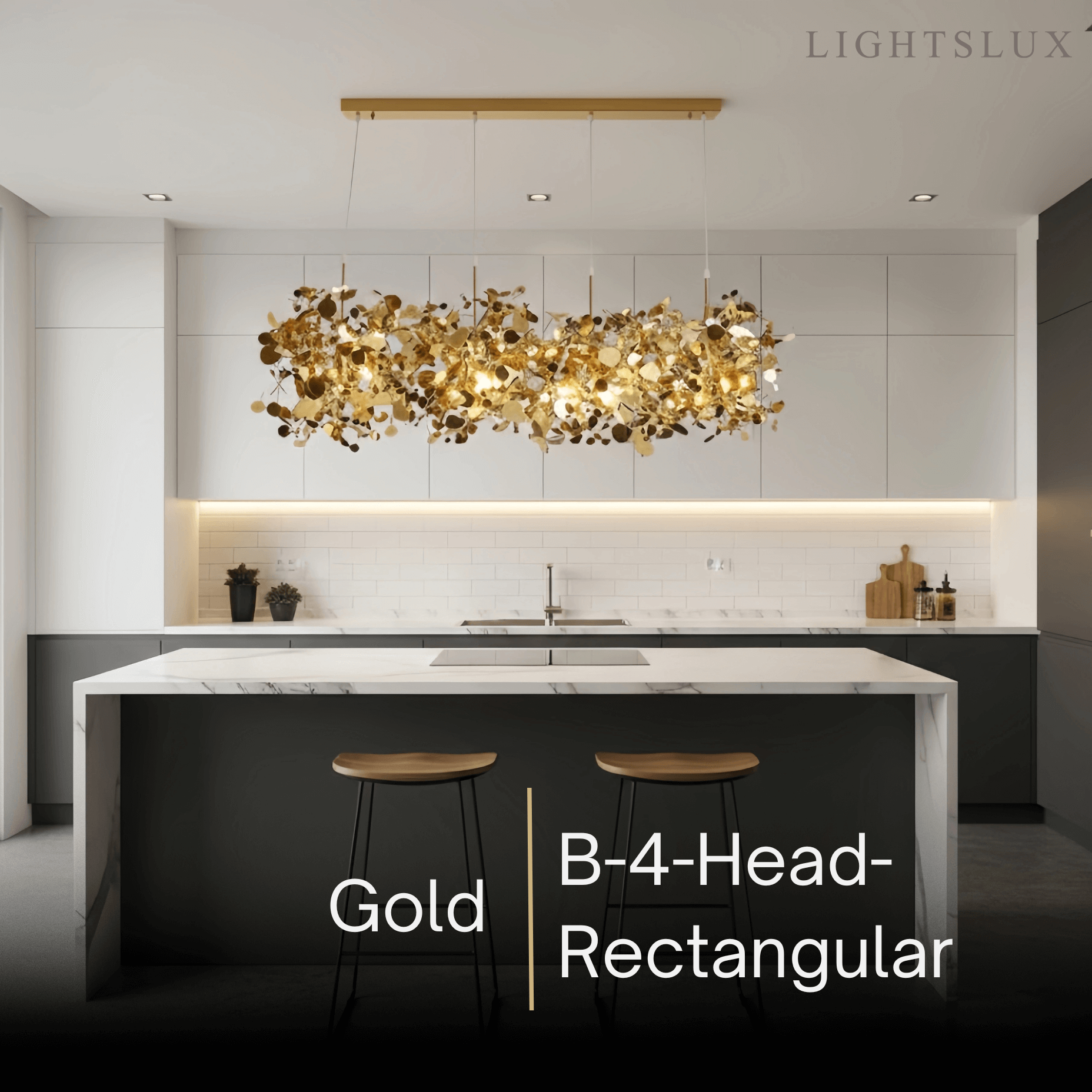 Art Deco Cluster Chandelier – Luxurious Gold/Silver Metal for Dining Room - Flindria