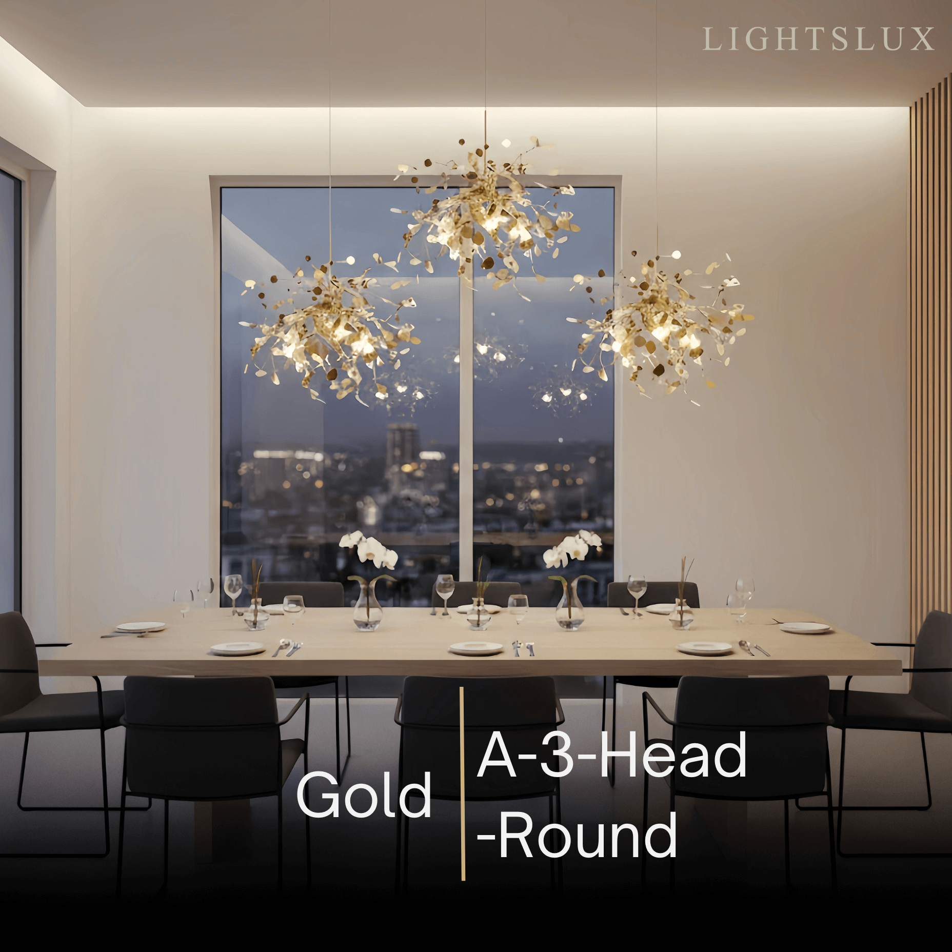 Art Deco Cluster Chandelier – Luxurious Gold/Silver Metal for Dining Room - Flindria