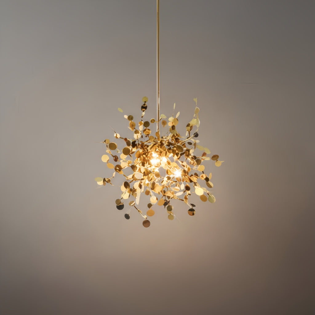 Art Deco Cluster Chandelier – Luxurious Gold/Silver Metal for Dining Room - Flindria