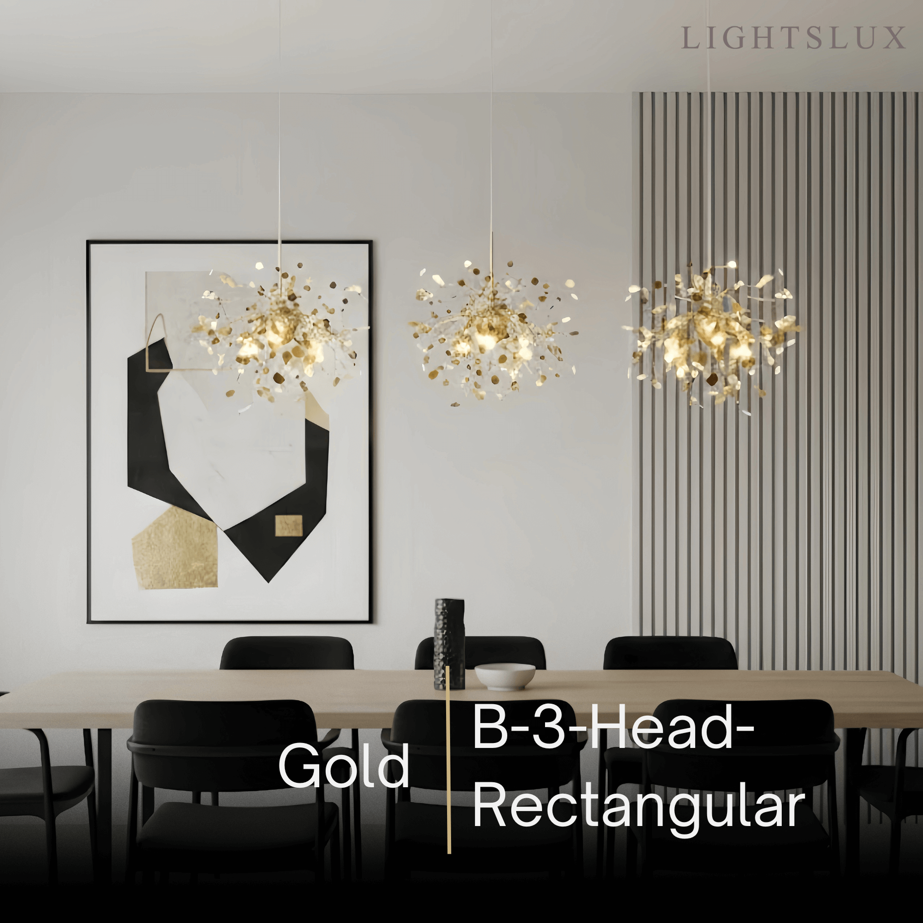Art Deco Cluster Chandelier – Luxurious Gold/Silver Metal for Dining Room - Flindria