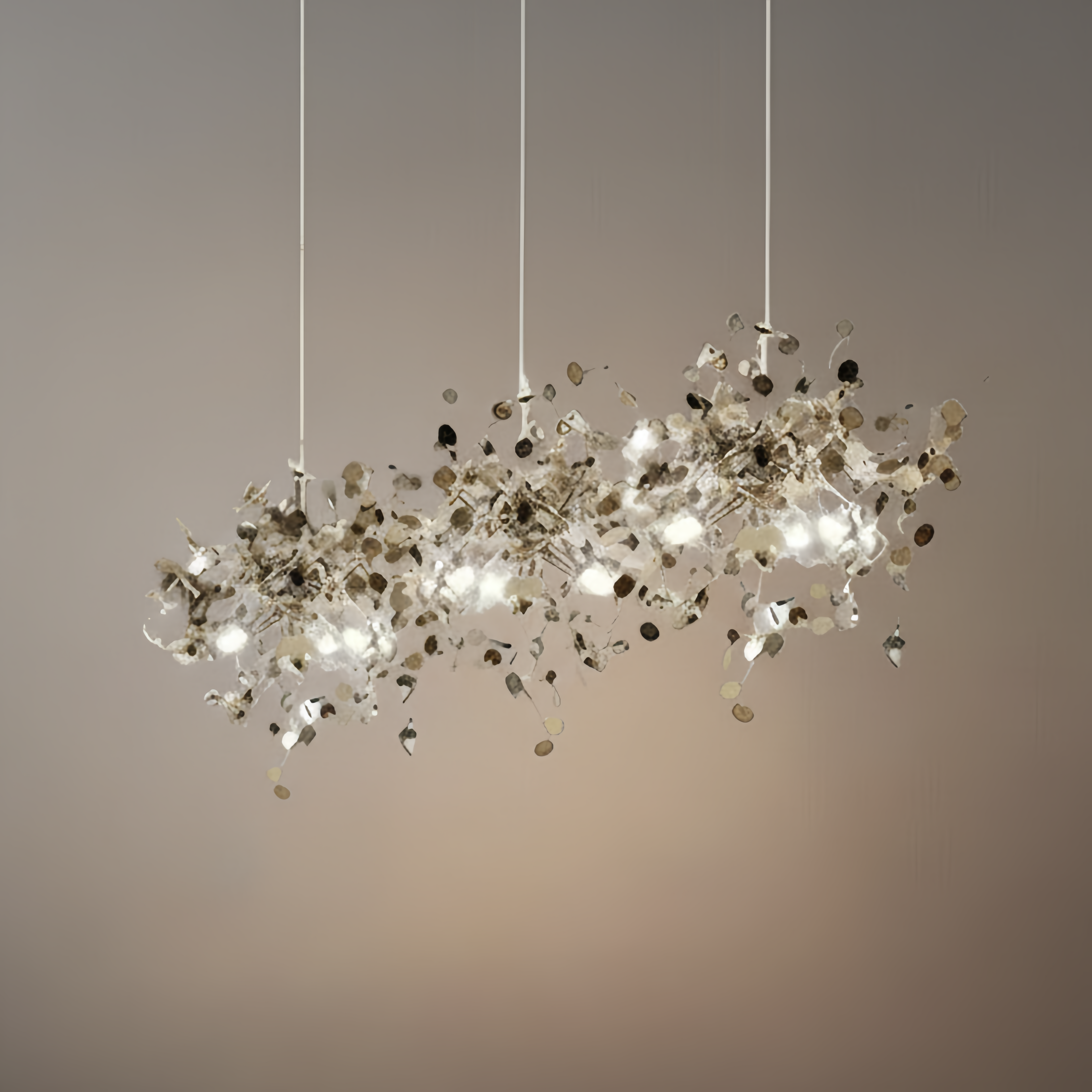 Art Deco Cluster Chandelier – Luxurious Gold/Silver Metal for Dining Room - Flindria