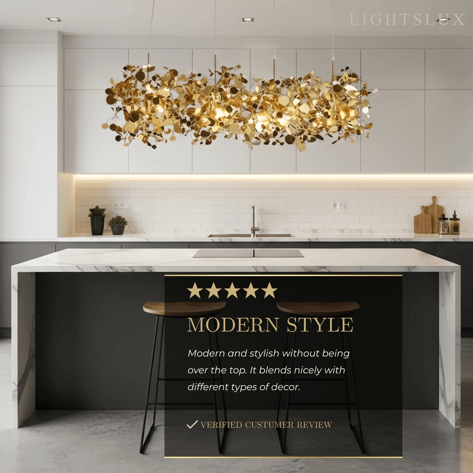 Art Deco Cluster Chandelier – Luxurious Gold/Silver Metal for Dining Room - Flindria