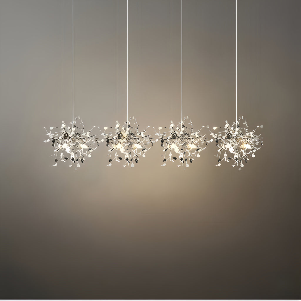 Art Deco Cluster Chandelier – Luxurious Gold/Silver Metal for Dining Room - Flindria