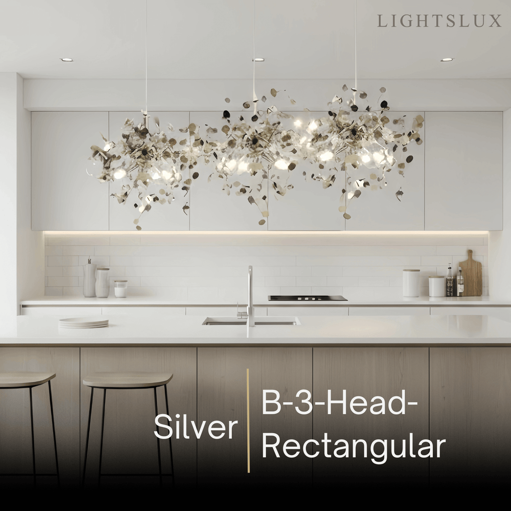 Art Deco Cluster Chandelier – Luxurious Gold/Silver Metal for Dining Room - Flindria
