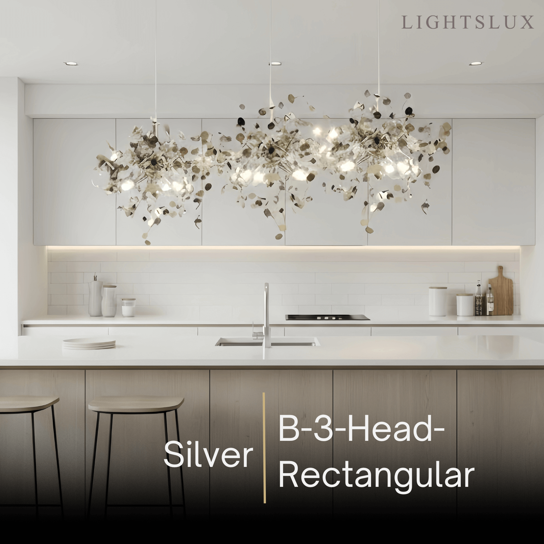 Art Deco Cluster Chandelier – Luxurious Gold/Silver Metal for Dining Room - Flindria