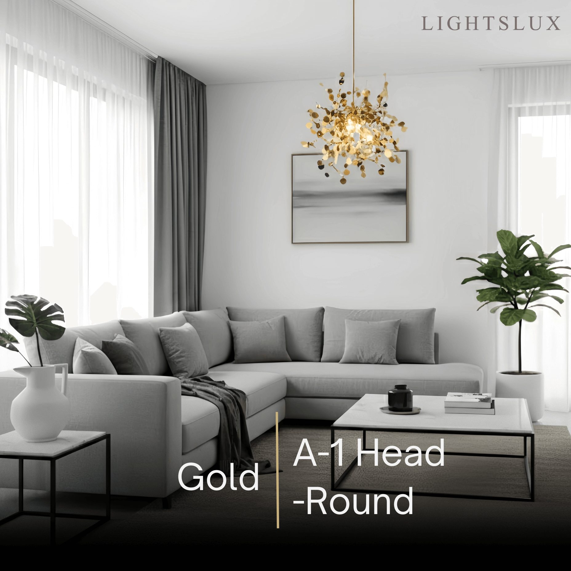 Art Deco Cluster Chandelier – Luxurious Gold/Silver Metal for Dining Room - Flindria