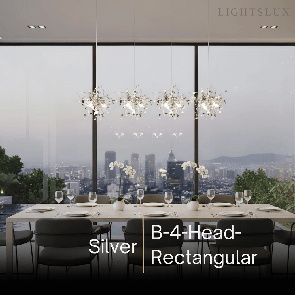 Art Deco Cluster Chandelier – Luxurious Gold/Silver Metal for Dining Room - Flindria