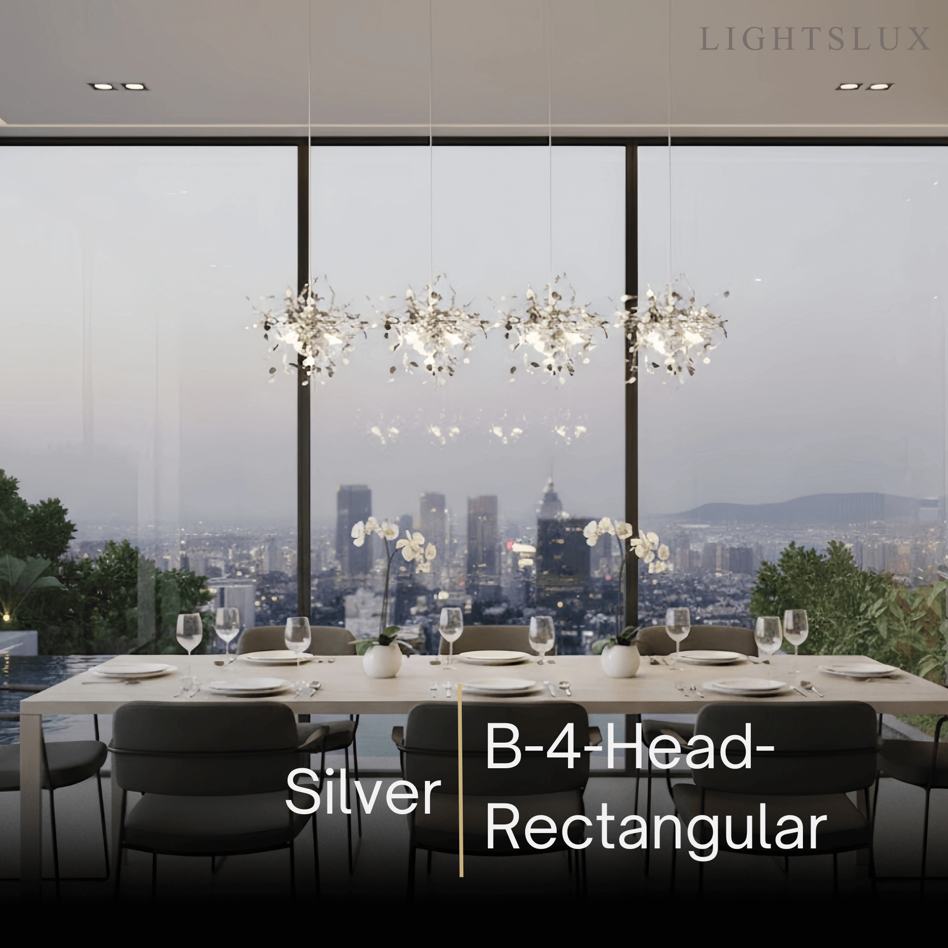 Art Deco Cluster Chandelier – Luxurious Gold/Silver Metal for Dining Room - Flindria