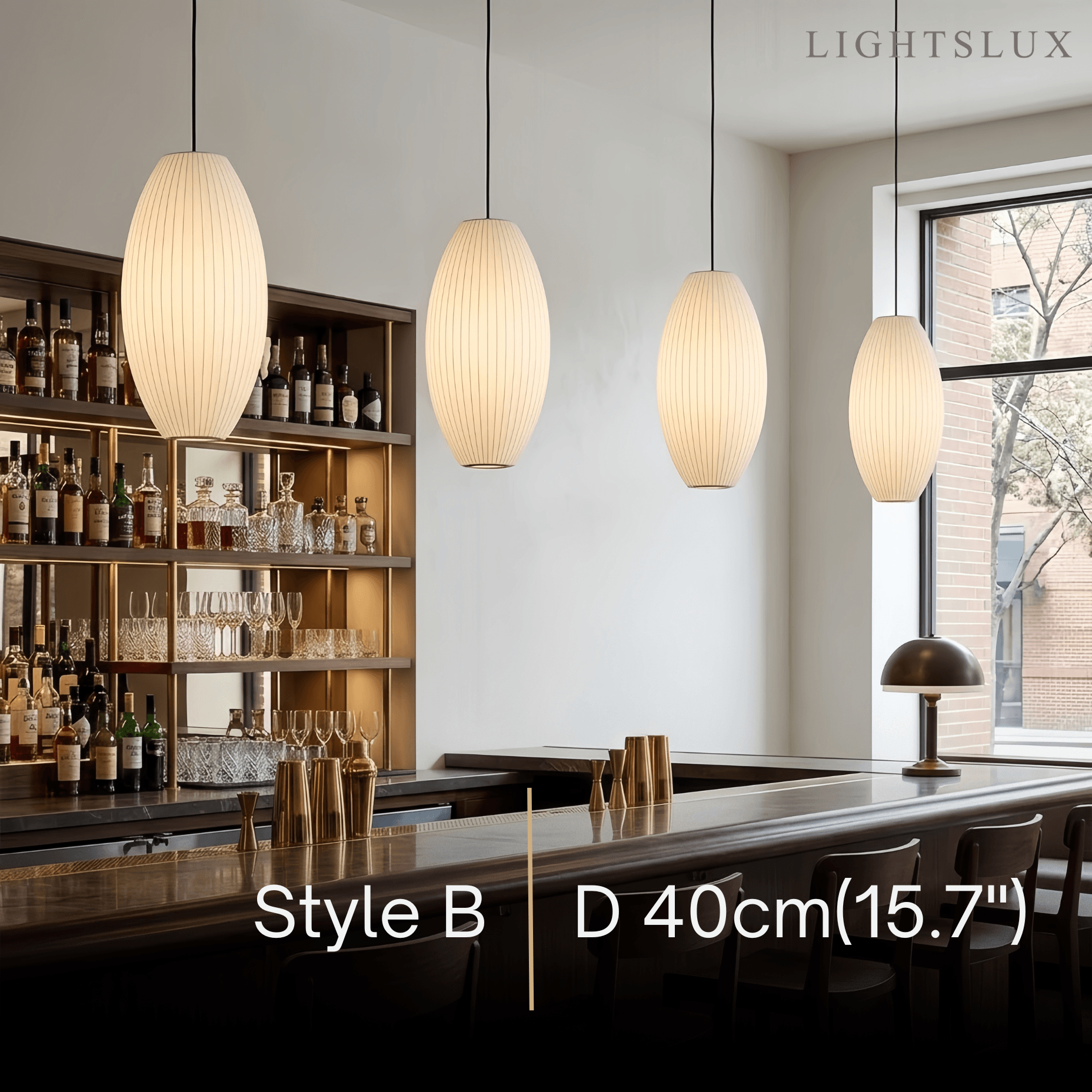 Japandi wabi-sabi White Pendant Light - Metal Frame with Silk-inspired Shade - Flindria