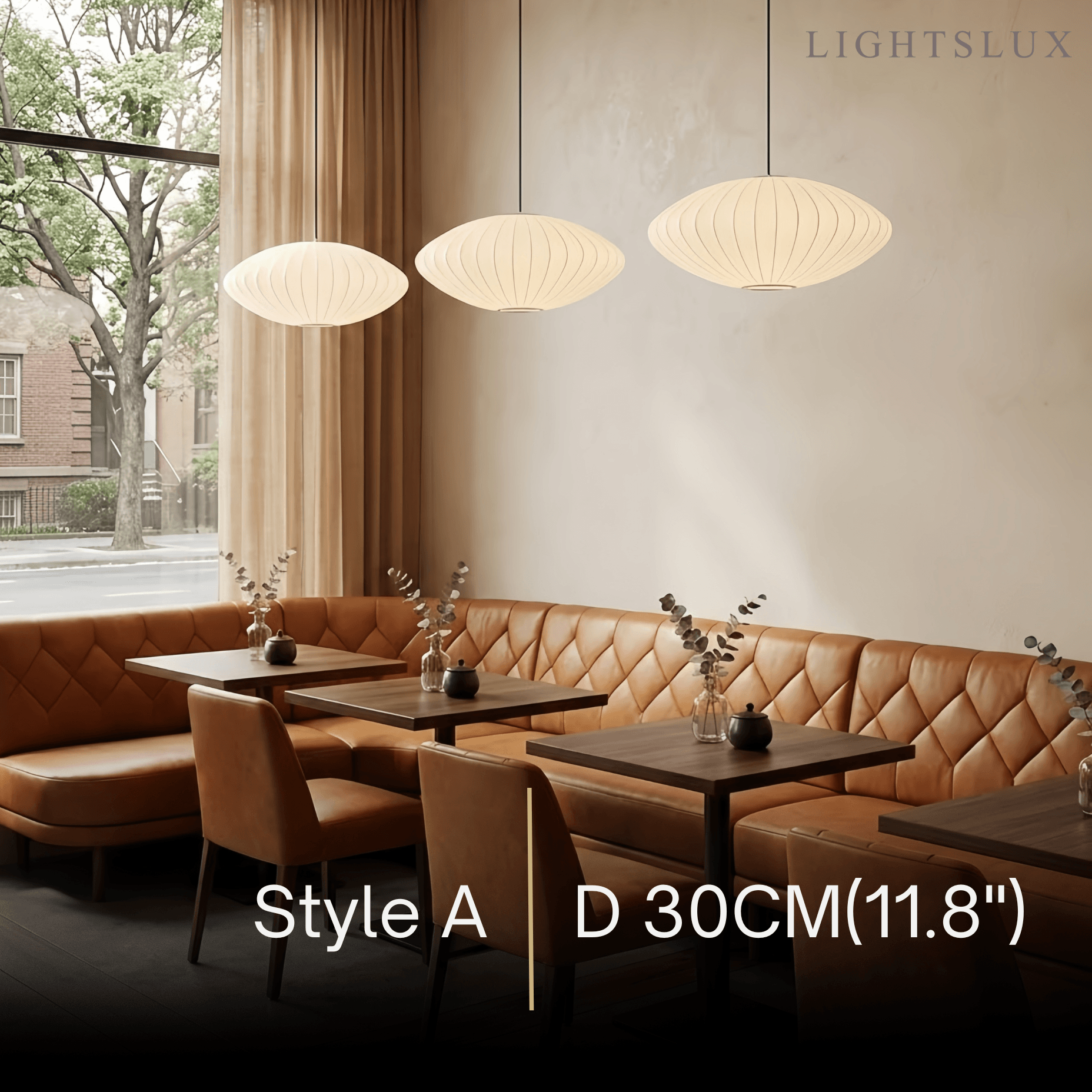 Japandi wabi-sabi White Pendant Light - Metal Frame with Silk-inspired Shade - Flindria