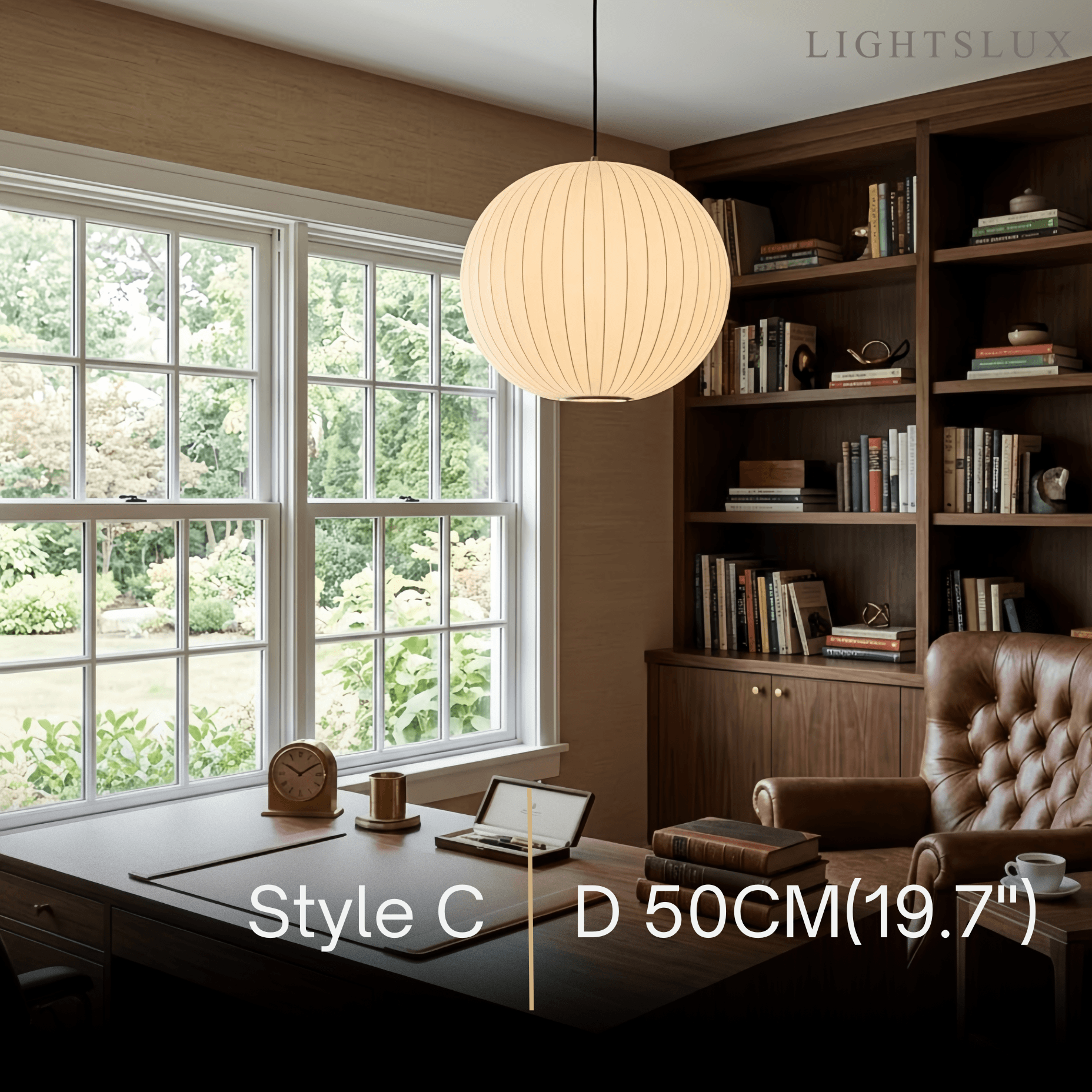Japandi wabi-sabi White Pendant Light - Metal Frame with Silk-inspired Shade - Flindria