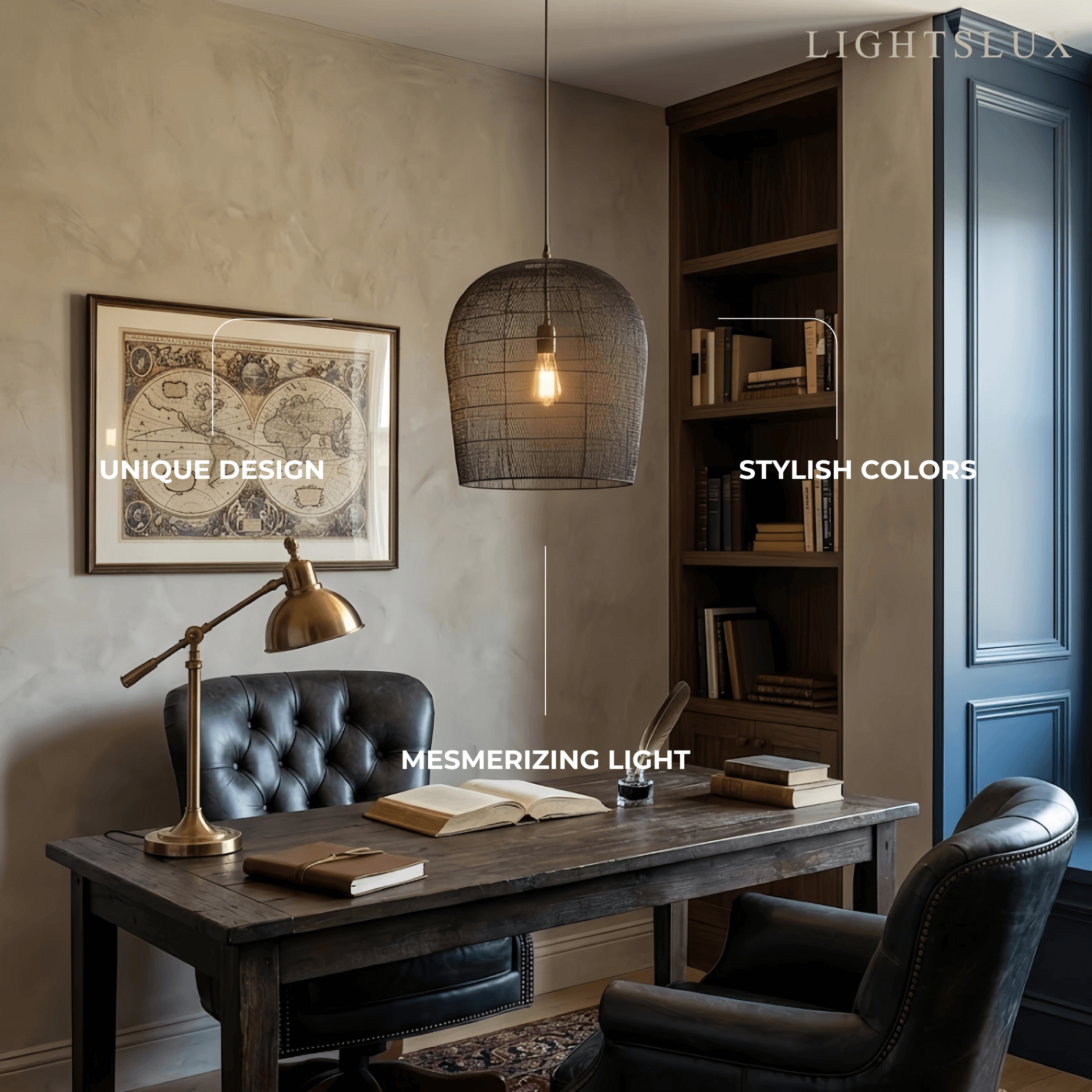 Farmhouse Hooded Pendant Light — Black/White Rattan for Bedroom/Dining Room - Flindria