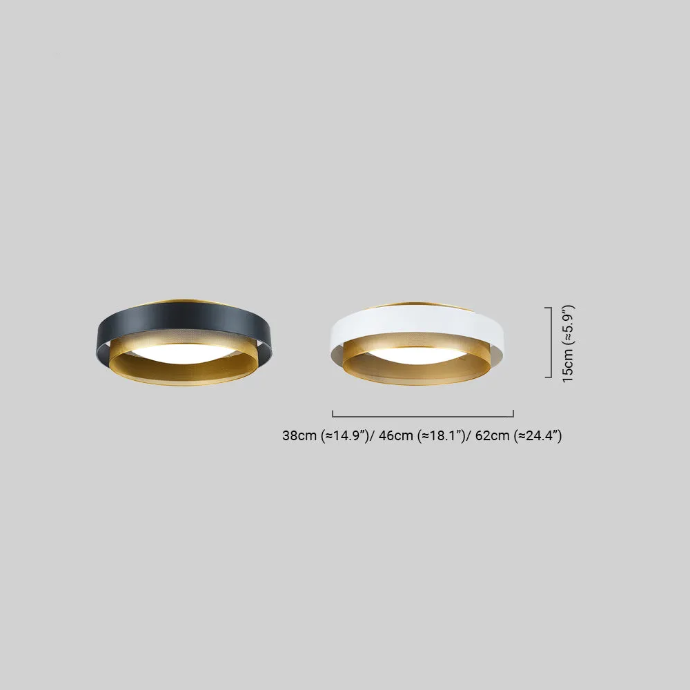 Moderne ring plafondlamp — metalen en acryl ringvormig ontwerp voor eetkamer - Flindria