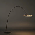 Lampadaire Rond Moderne – Design Minimaliste en Métal Noir pour Salon - Flindria