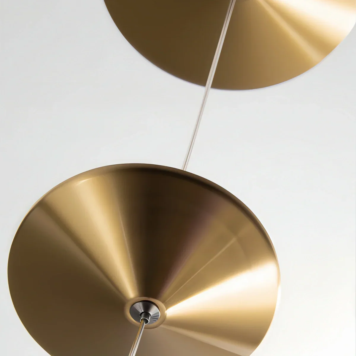 Minimalist Pendant Lamp -- Iron & Marble with Adjustable Height in Black/Gold for Living Room Bedroom - Flindria