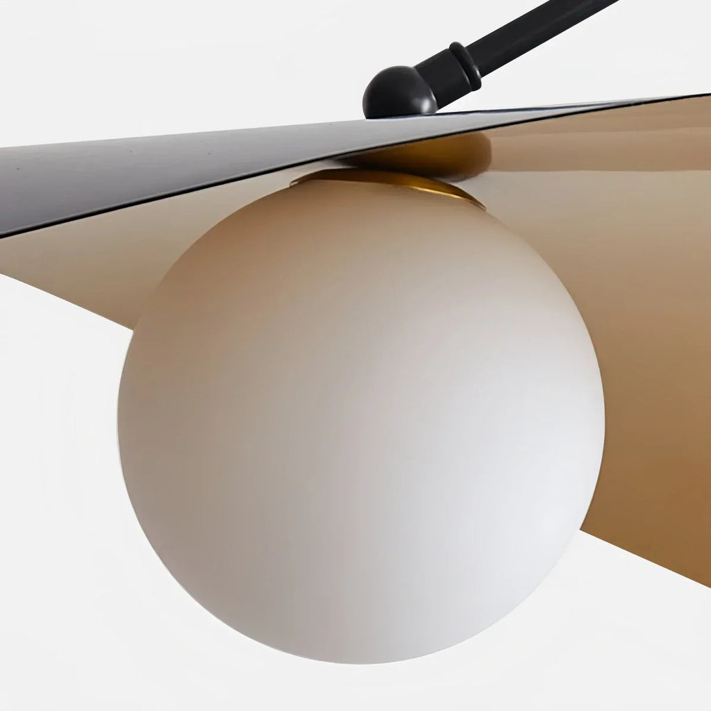 Modern Pendant Light - Black/White/Gold Metal for Living Room - Flindria