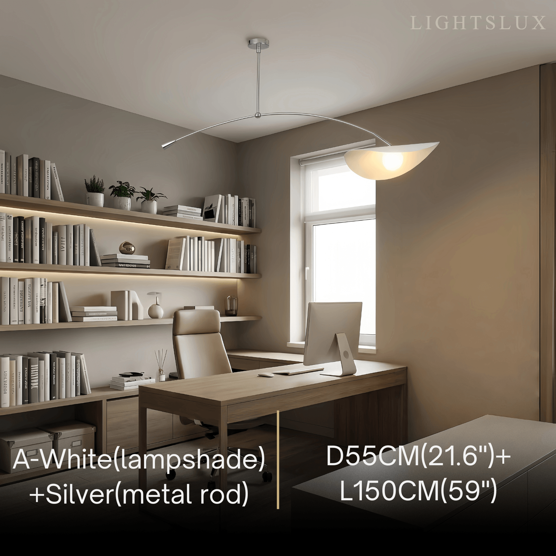 Modern Pendant Light - Black/White/Gold Metal for Living Room - Flindria