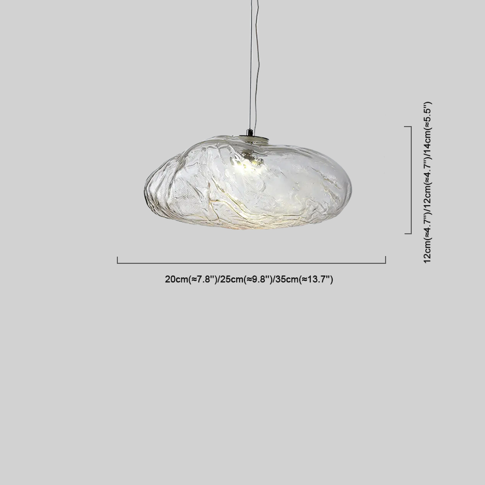 Minimalist Glass Pendant Light — Clear/Gray/Amber LED Ball 3 Sizes Dining Room - Flindria