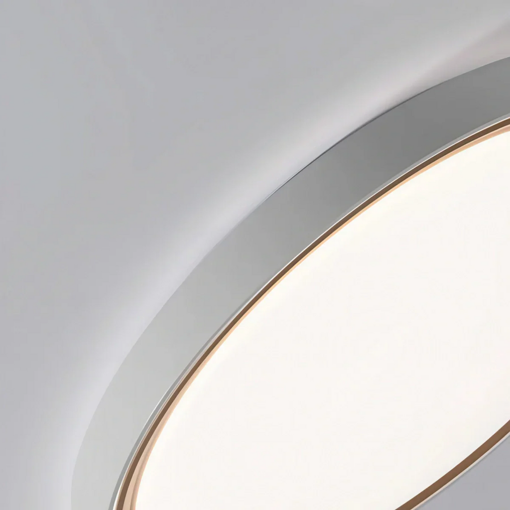 Modern Gray Ceiling Light – Metal Frame Square/Round for Bedroom - Flindria