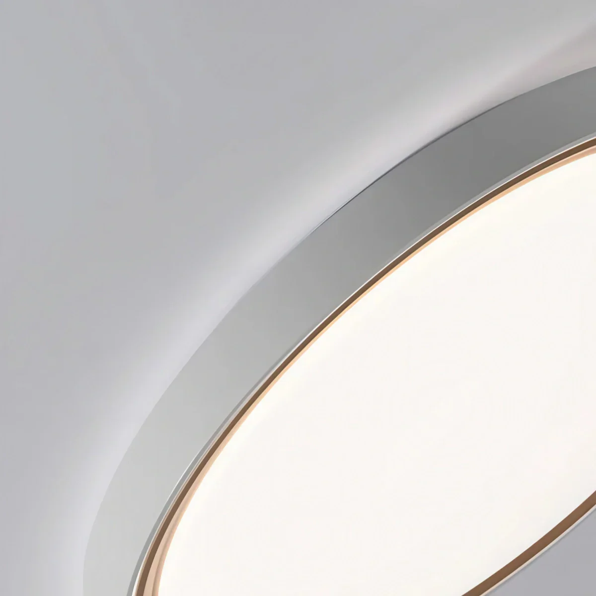 Modern Gray Ceiling Light – Metal Frame Square/Round for Bedroom - Flindria