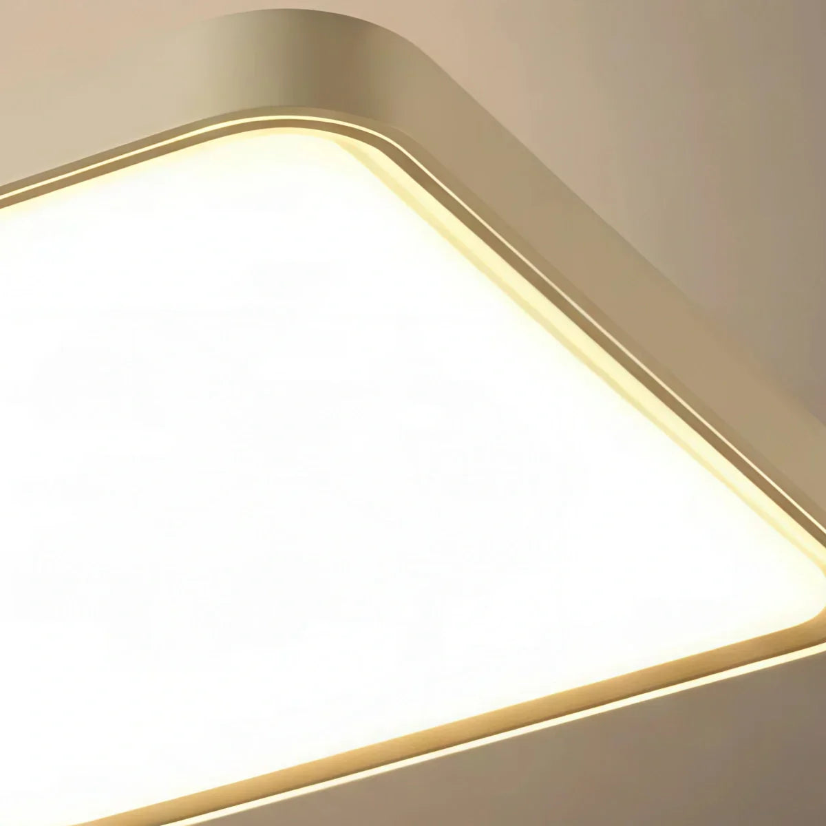 Modern Gray Ceiling Light – Metal Frame Square/Round for Bedroom - Flindria