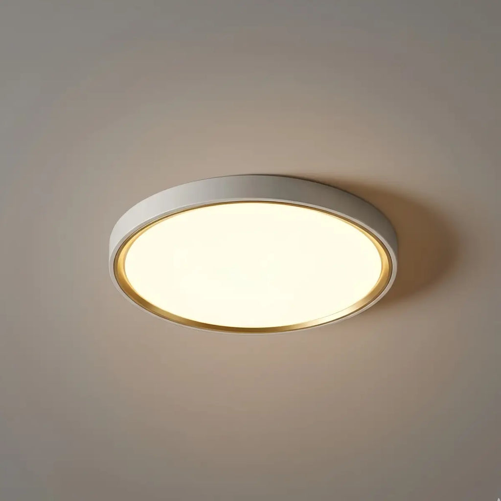 Modern Gray Ceiling Light – Metal Frame Square/Round for Bedroom - Flindria