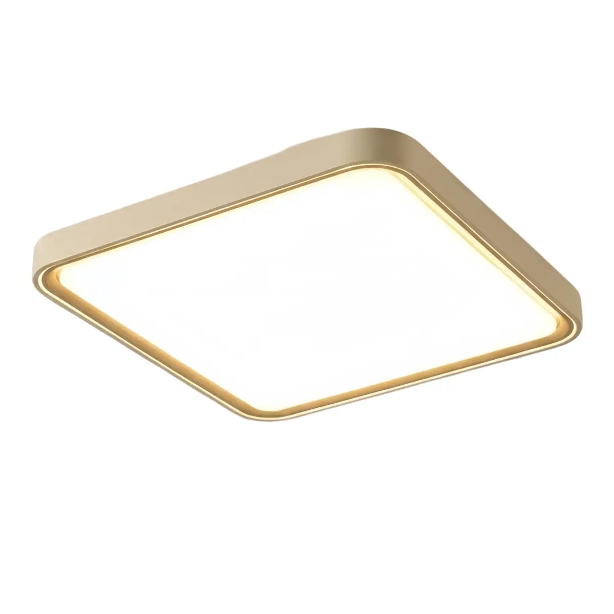 Modern Gray Ceiling Light – Metal Frame Square/Round for Bedroom - Flindria