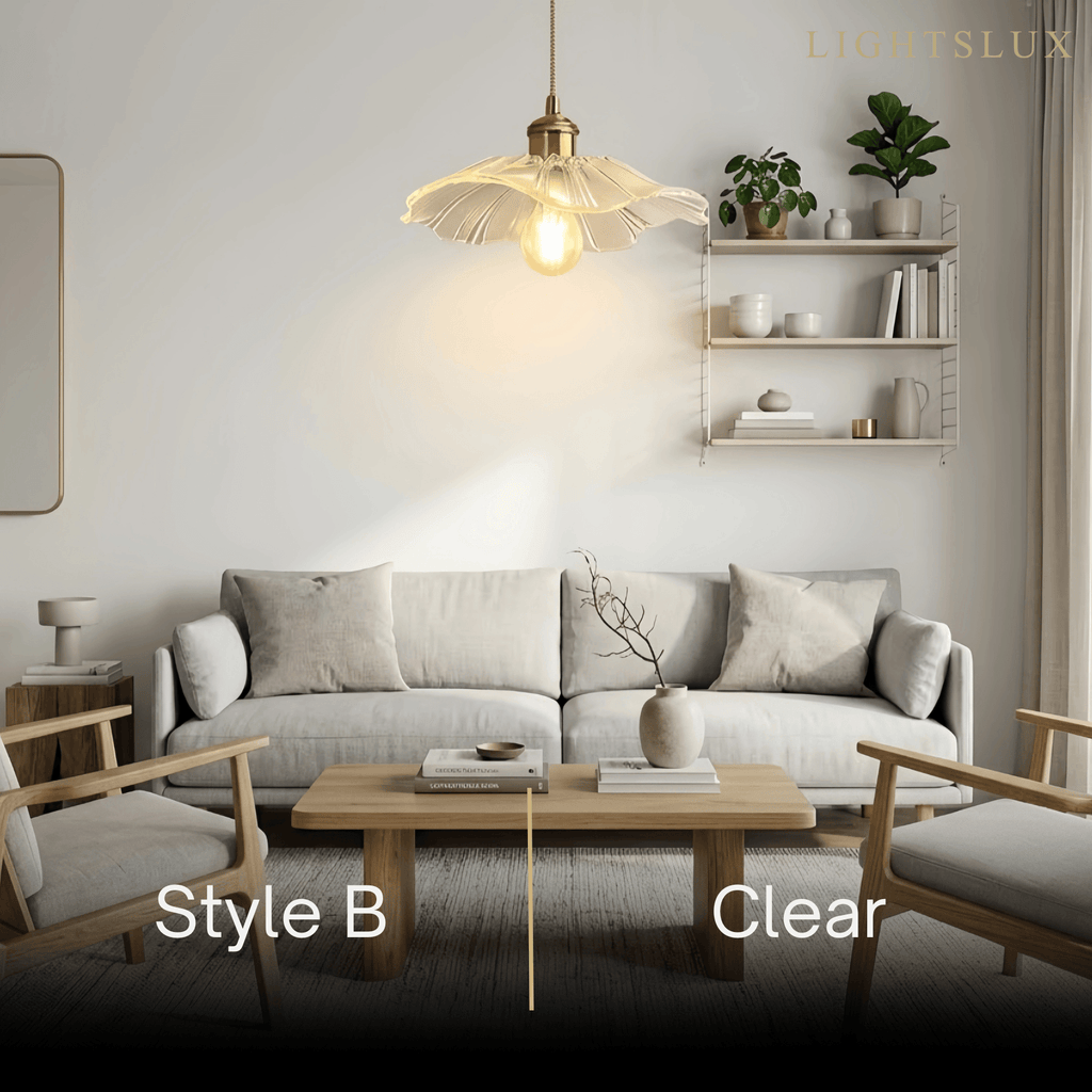 Luz de techo y colgante Royal - Vidrio/metal claro/verde con capucha para comedor - Flindria