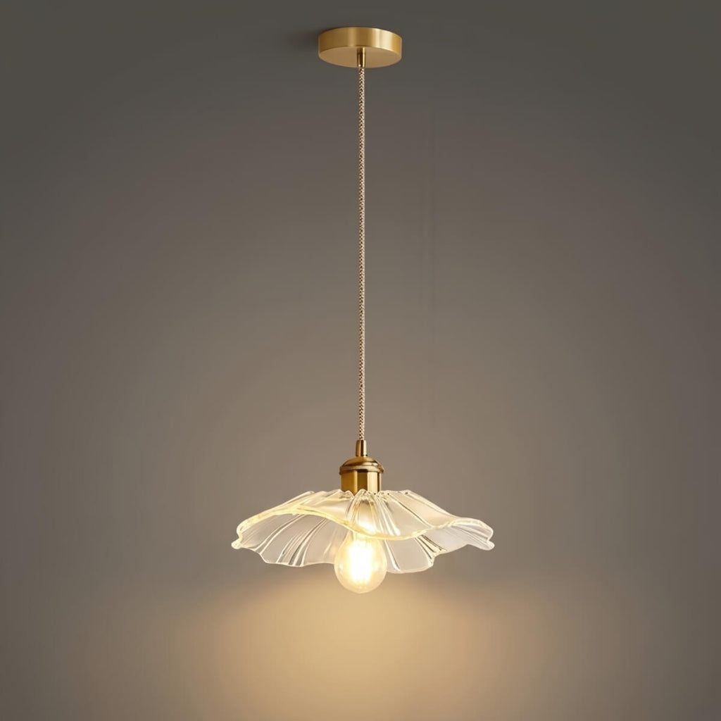 Luz de techo y colgante Royal - Vidrio/metal claro/verde con capucha para comedor - Flindria