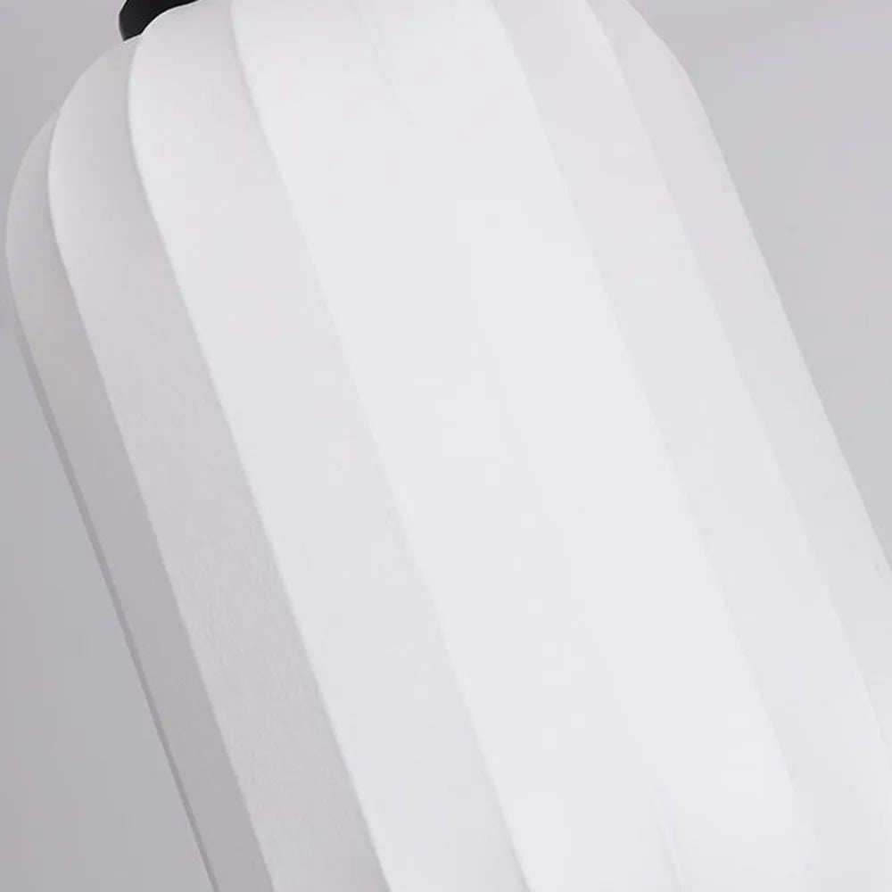 Modern Pendant Light — White Artificial Silk & Metal with 3-Color LED Dining Room - Flindria