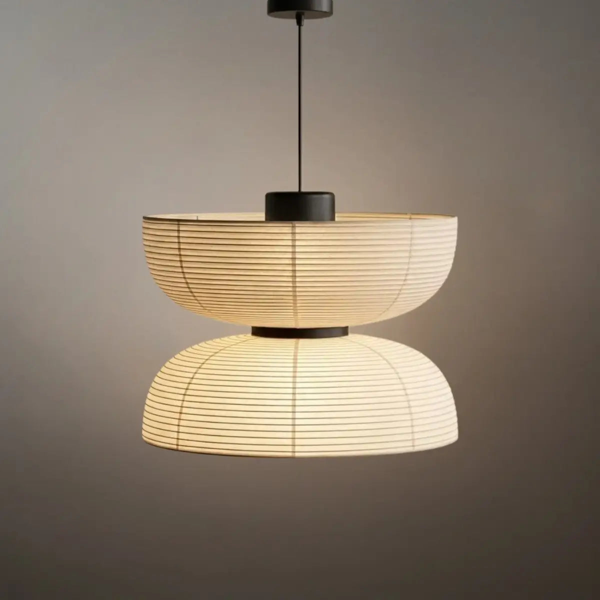 Retro Fabric Pendant Light - Beige Metal Frame for Dining/Living Room - Flindria