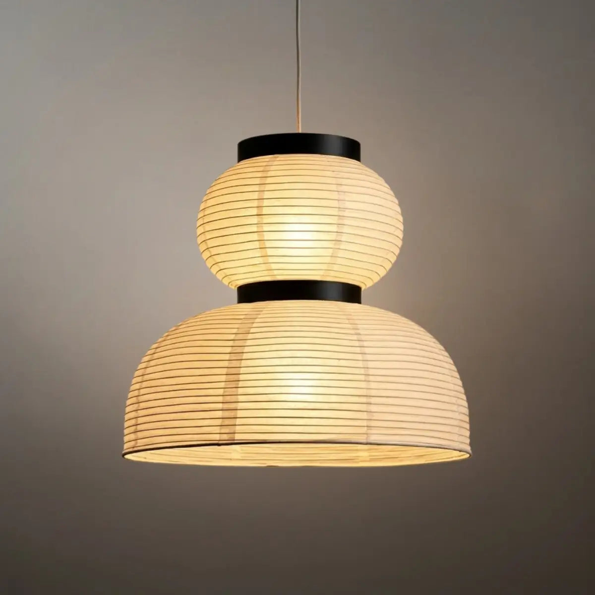 Retro Fabric Pendant Light - Beige Metal Frame for Dining/Living Room - Flindria