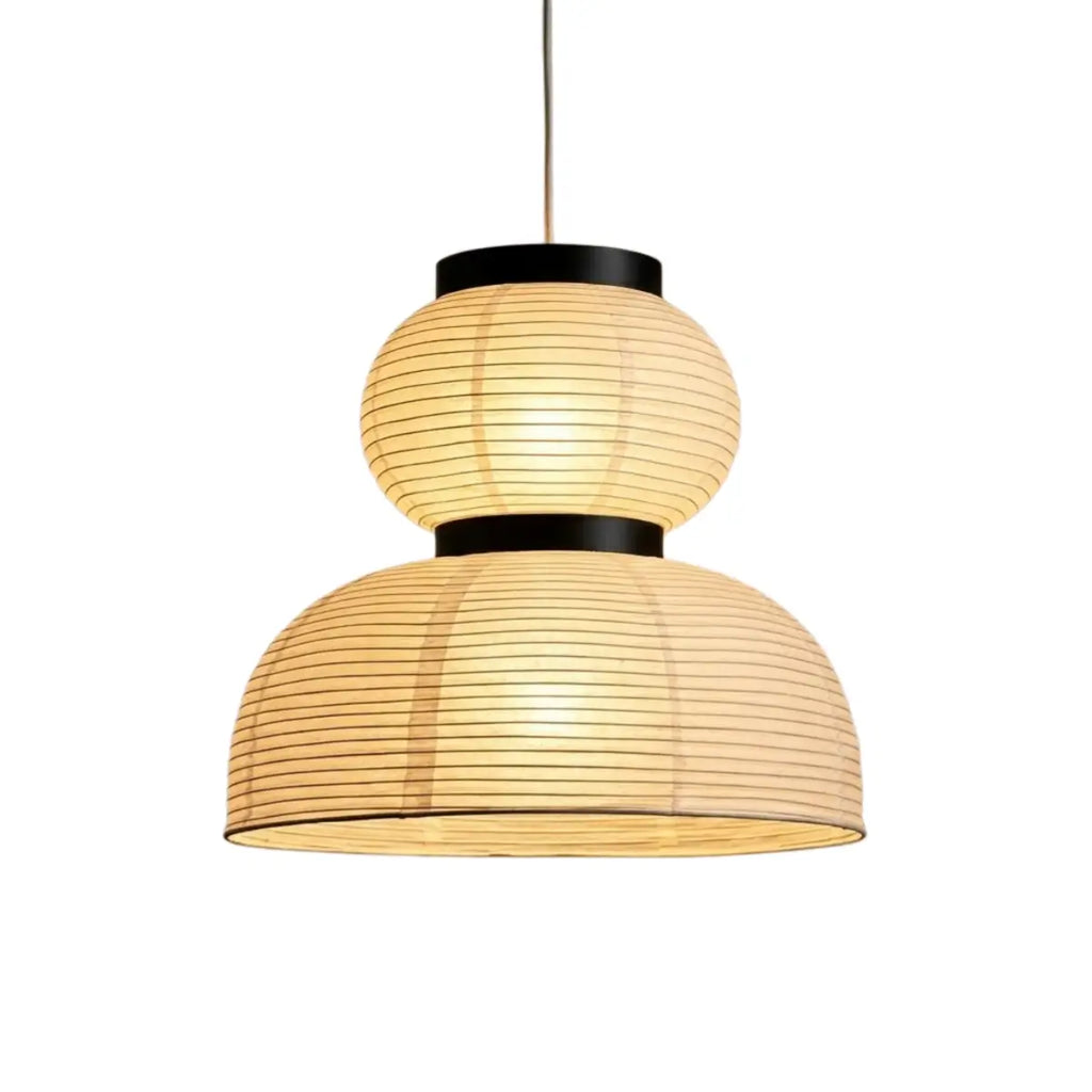 Retro Fabric Pendant Light - Beige Metal Frame for Dining/Living Room - Flindria