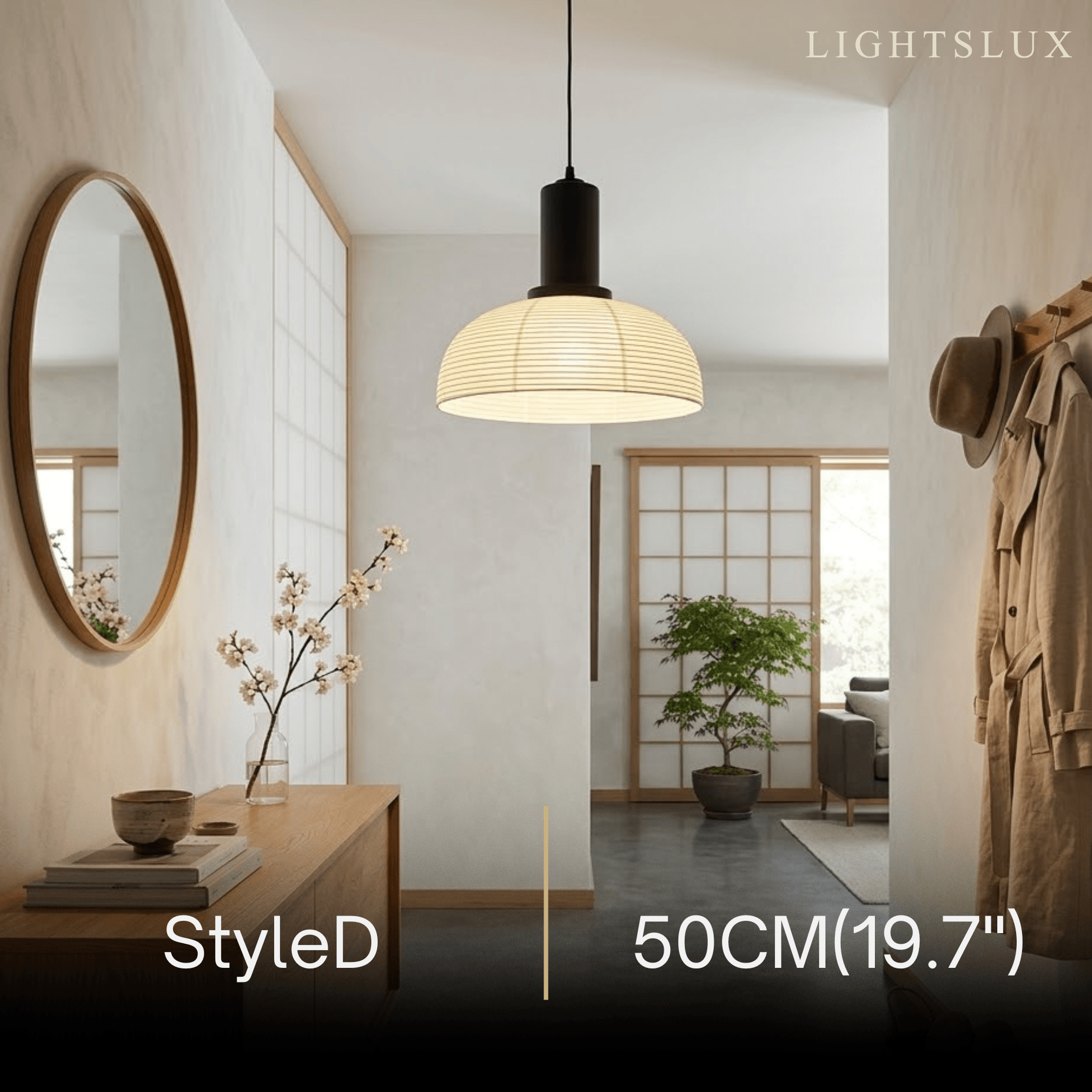 Retro Fabric Pendant Light - Beige Metal Frame for Dining/Living Room - Flindria