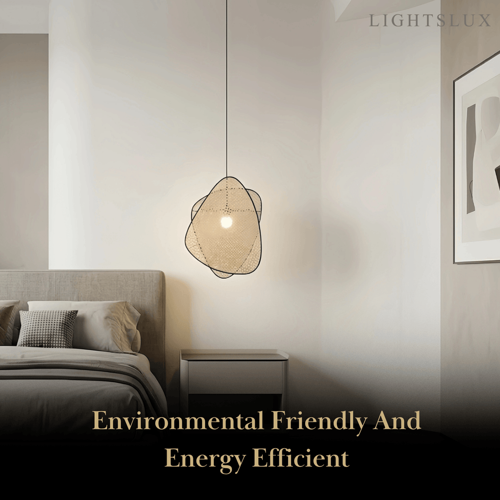 Farmhouse Wooden Geometric Pendant Light — Rattan & Willow Weave for Dining Room - Flindria