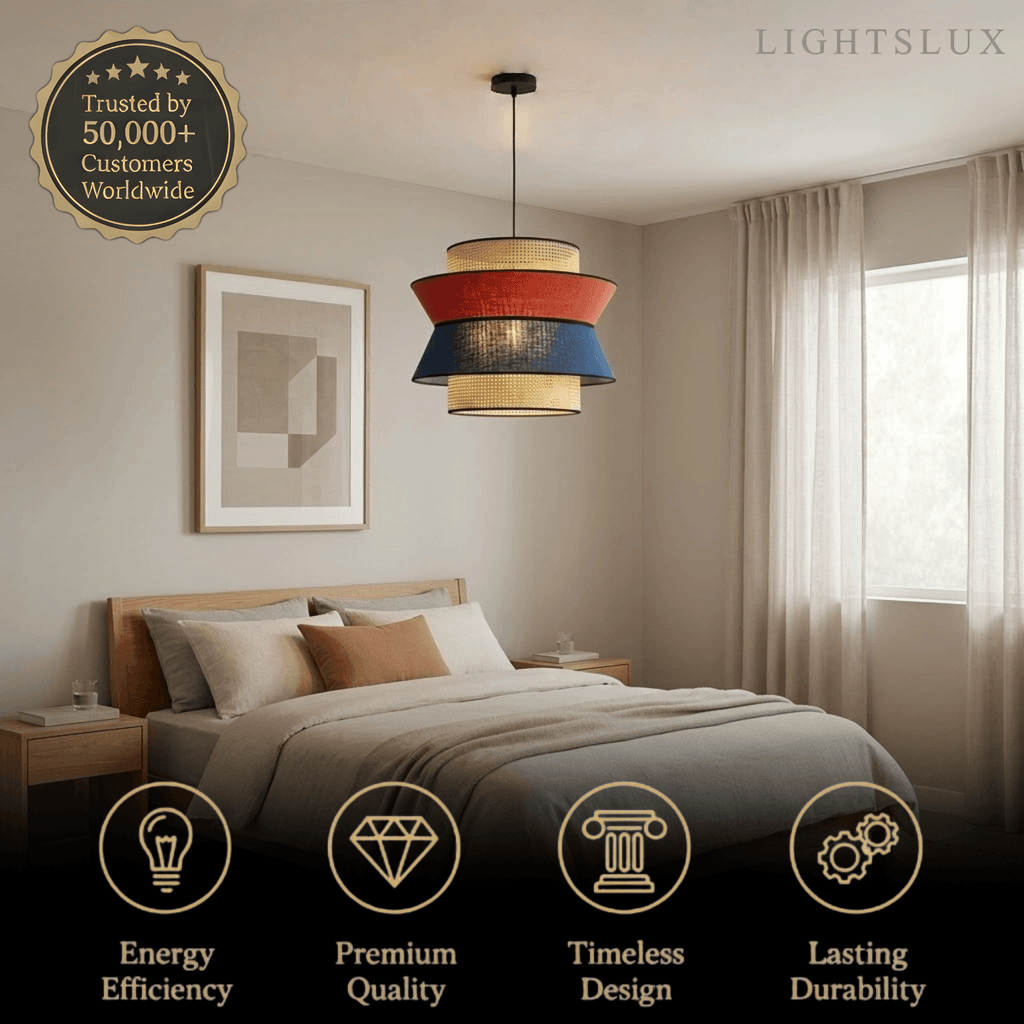 Farmhouse Wood Pendant Light - Rustic Lantern for Dining Room - Flindria