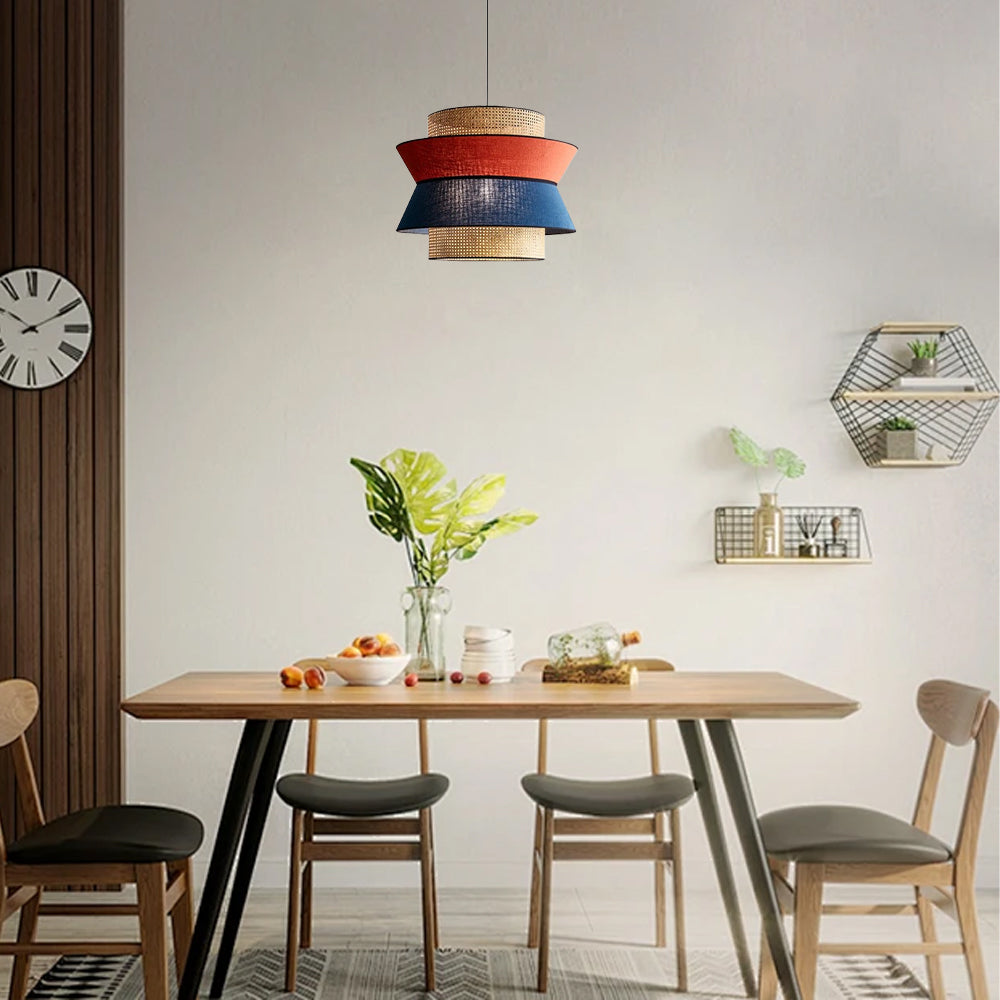 Farmhouse Wood Pendant Light - Rustic Lantern for Dining Room - Flindria