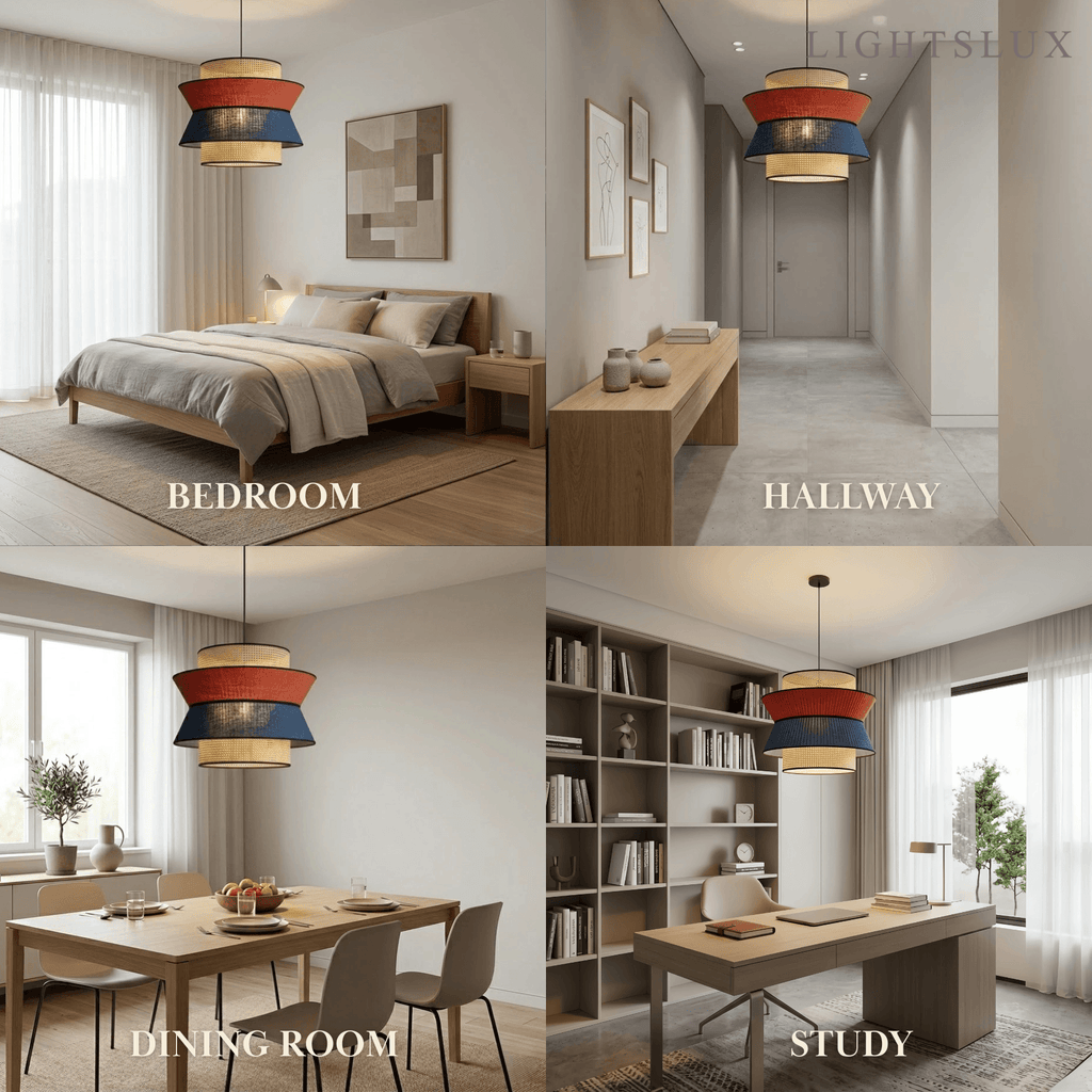 Farmhouse Wood Pendant Light - Rustic Lantern for Dining Room - Flindria