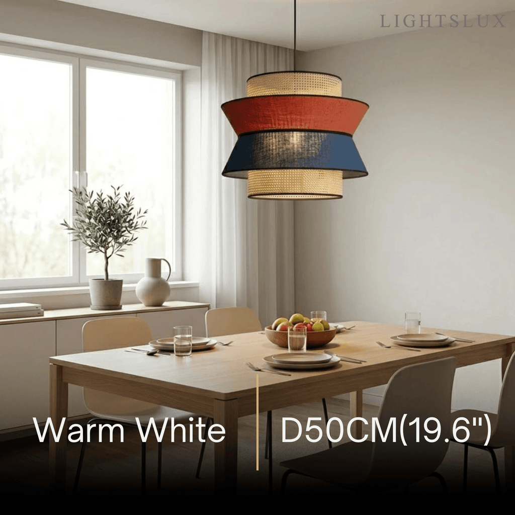 Farmhouse Wood Pendant Light - Rustic Lantern for Dining Room - Flindria