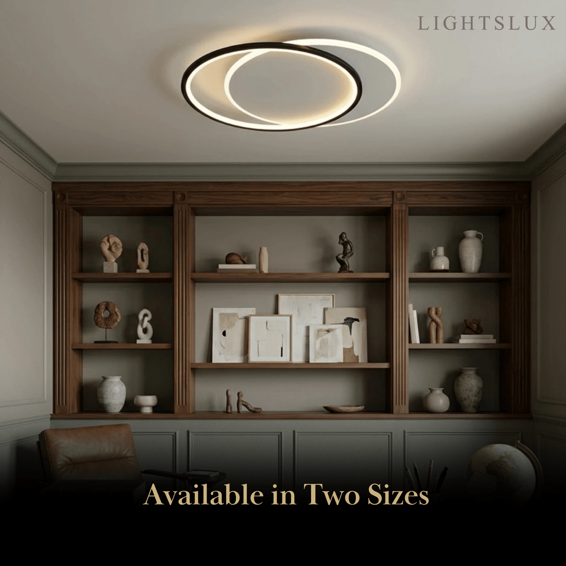 Modern Black Ceiling Light – Metal & Acrylic Geometric Design for Bedroom - Flindria