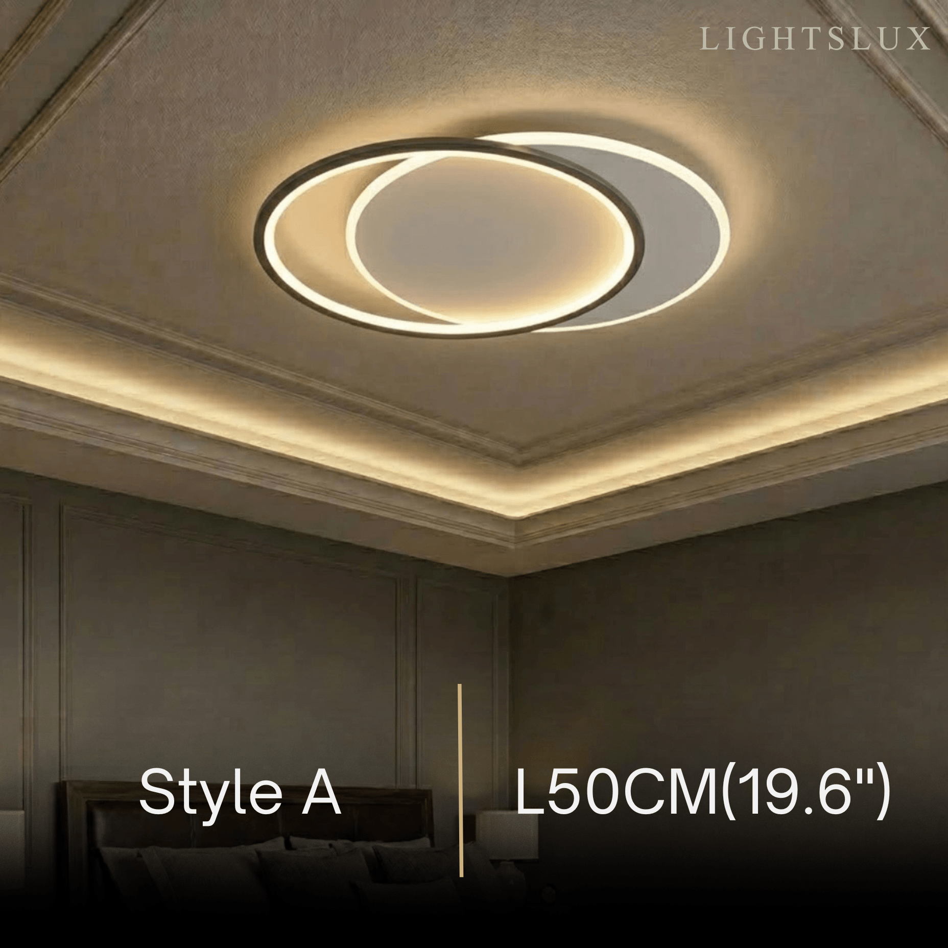 Modern Black Ceiling Light – Metal & Acrylic Geometric Design for Bedroom - Flindria
