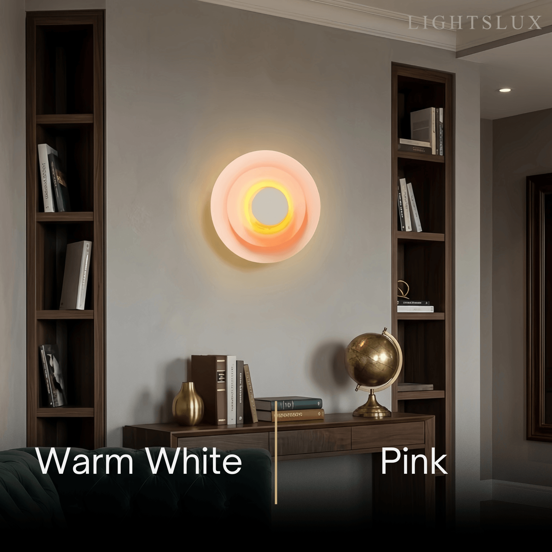Morandi Metal Wall Lamp - Blue/Pink/Yellow Round Design for Living Room - Flindria