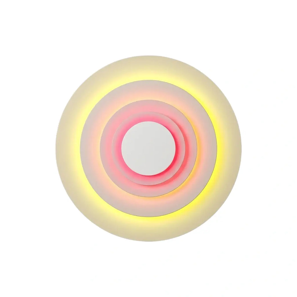 Morandi Metal Wall Lamp - Blue/Pink/Yellow Round Design for Living Room - Flindria